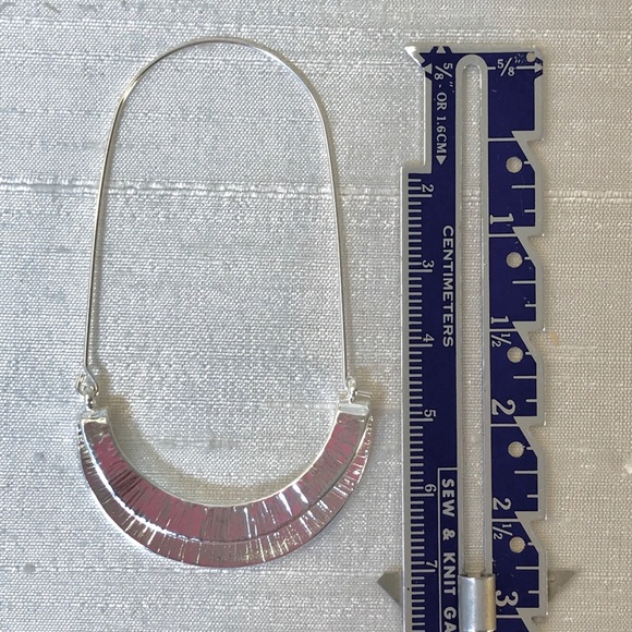 Anthro Myra Silver Hoop Earrings - Picture 5 of 9